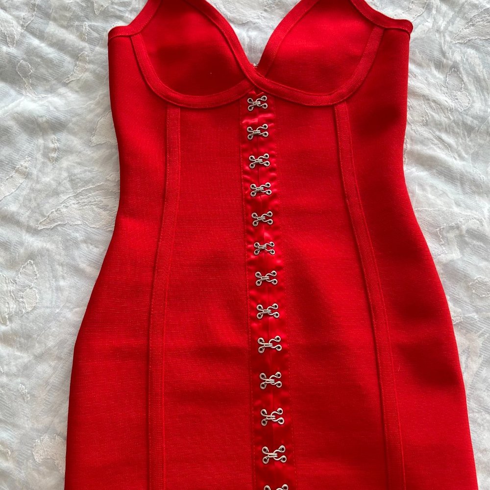 Tiger Mist Red Bodycon Dress - Picture 5 of 7